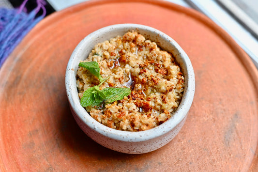 Steel Cut Oats with Salted Honey Brown Butter