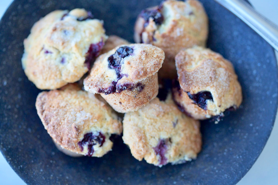Lemon Brown Butter Blueberry Muffins