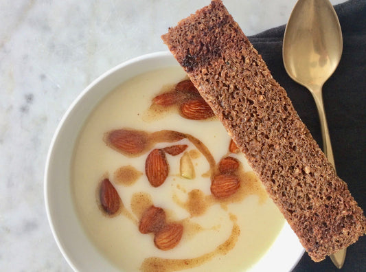 Parsnip-Pear Soup with Salted Honey Brown Butter