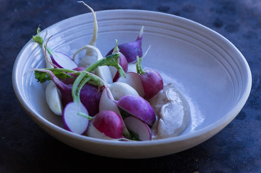 Radishes with Black Truffle Brown Butter